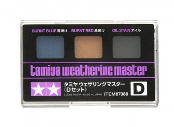 TAMIYA -  WEATHERING MASTER SET D (BURNT BLUE/BURNT RED/OIL STAIN)