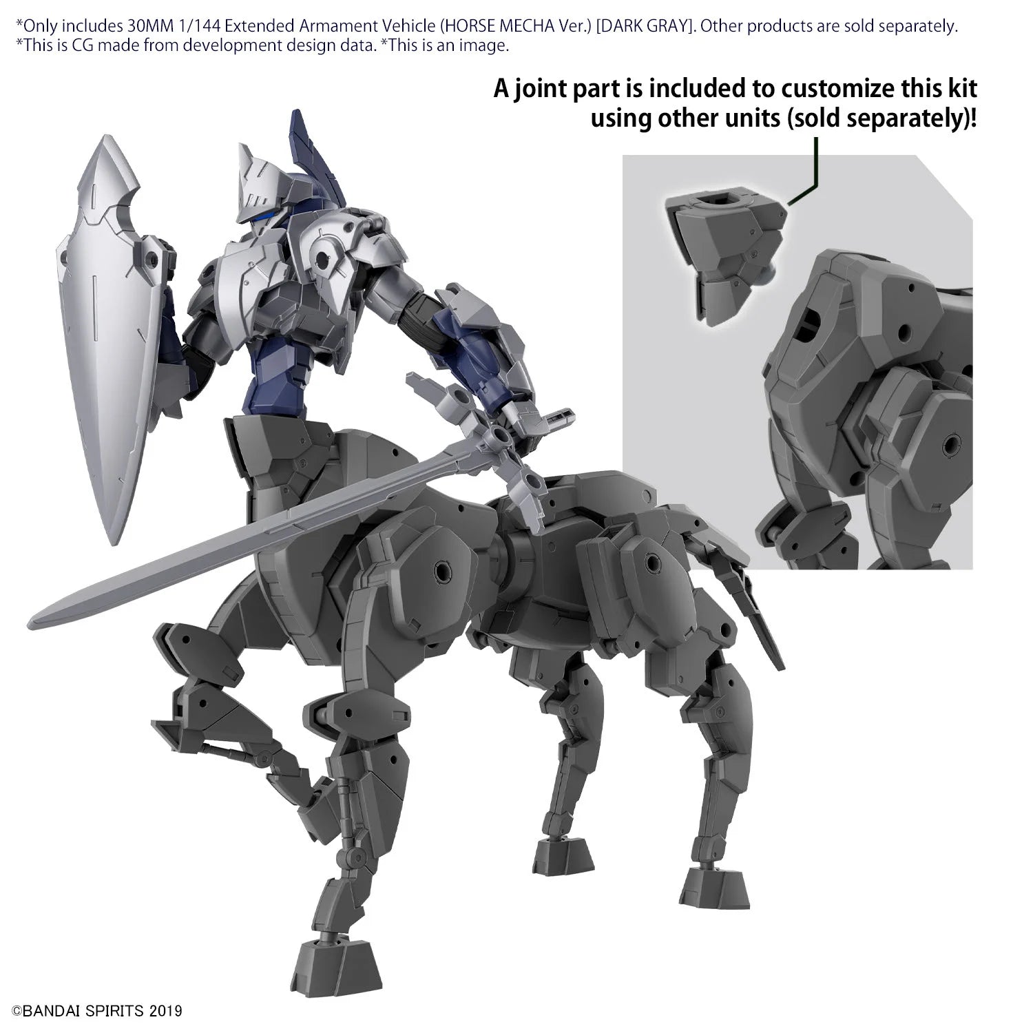 30MM - 1/144 - Extended Armament Vehicule (Horse Mecha) Dark - Model Kit