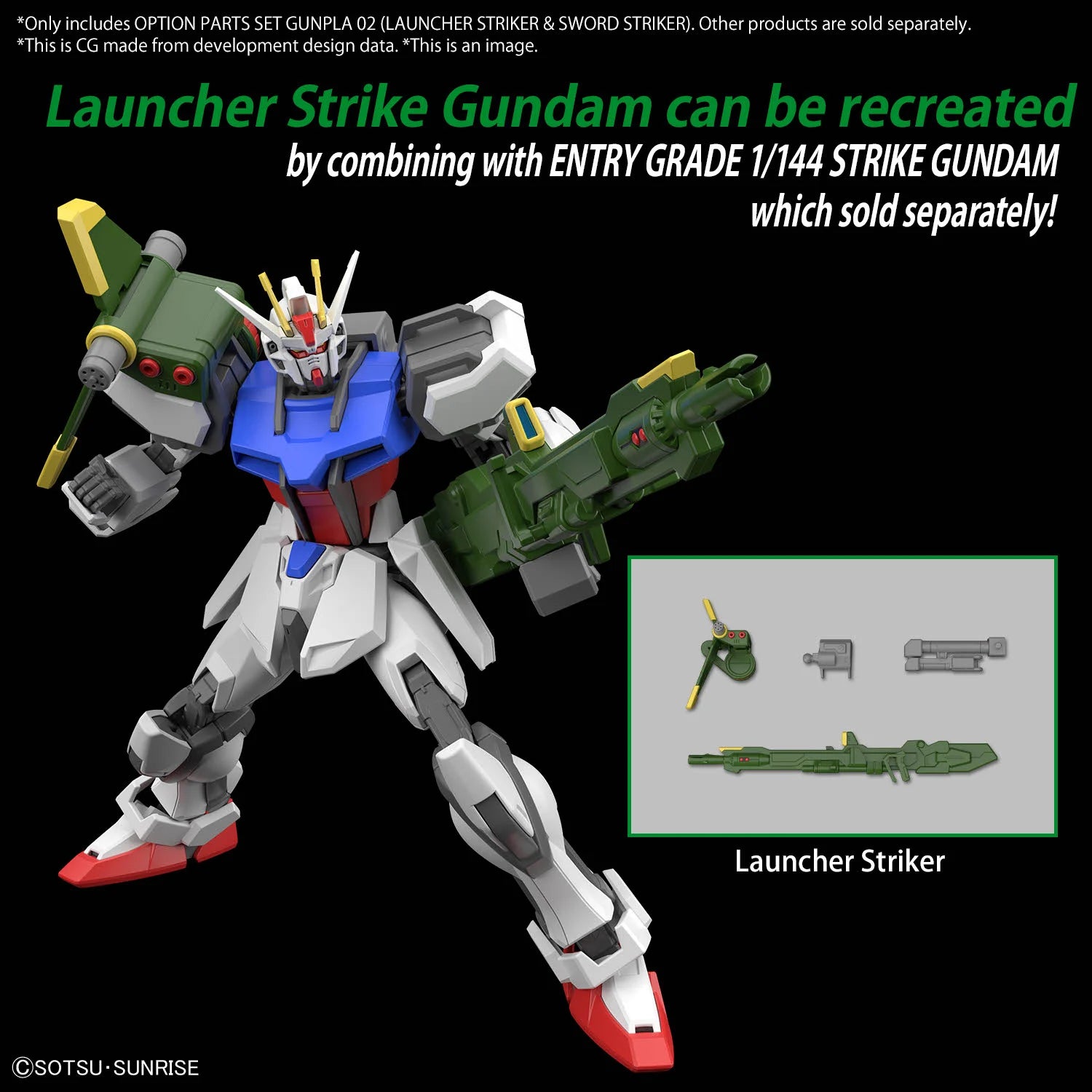 GUNDAM - Option Parts Set Gunpla 2 (Launcher/Sword Striker) - Model Kit